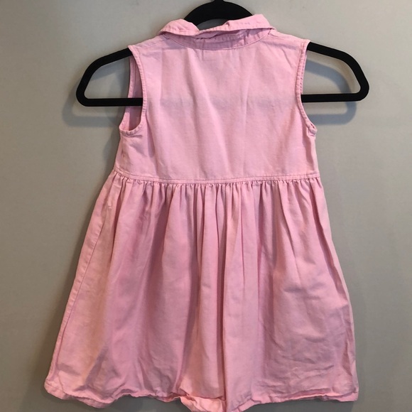 Vintage Samara Pink Sleeveless Shirt Dress Sz 6X - Picture 3 of 3